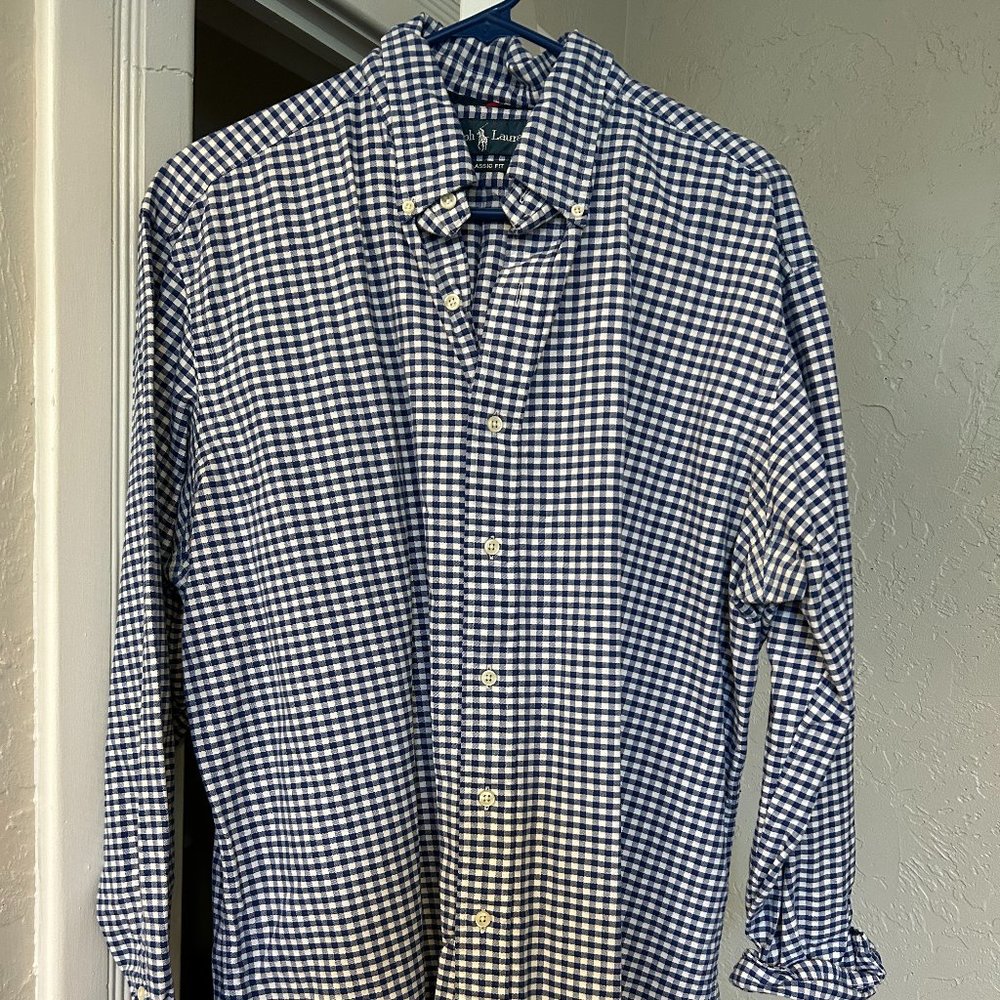 Men's Ralph Lauren Long Sleeve Plaid Button Up - XL